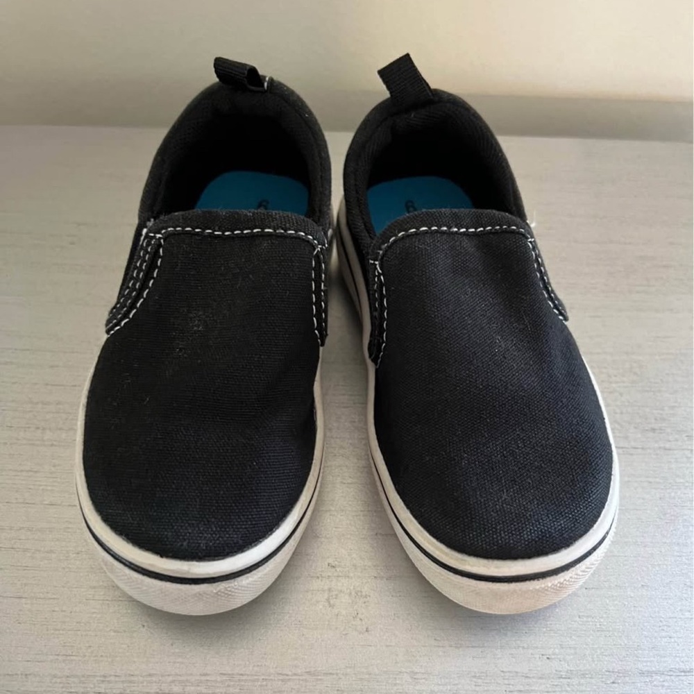 Wonder Nation Black and White Kids Sneakers
